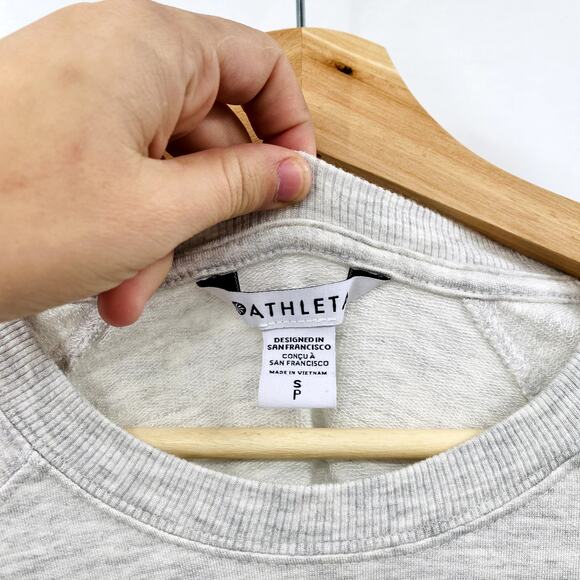 Athleta Light Gray Crewneck long Sleeve - Picture 2 of 5